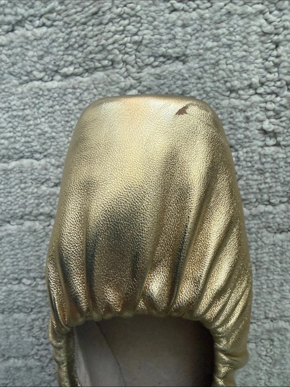 Vince Camuto Metallic Gold Elastic Ballet Flats